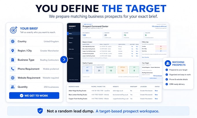 build targeted b2b prospect lists with a ready to use CRM