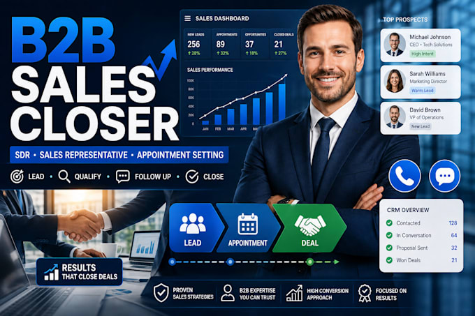 close b2b sales as your commission based sales representative and sdr