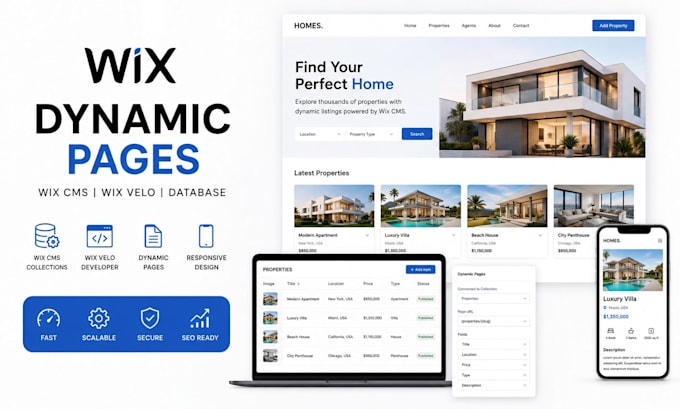design wix dynamic pages wix cms wix velo wix website wix developer expert