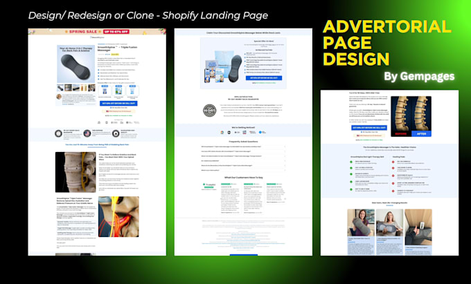 do shopify cro landing page design or clone landing page by ecomposer