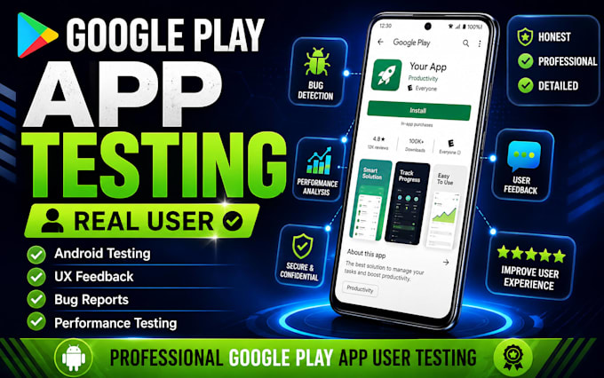do user testing for google play store app