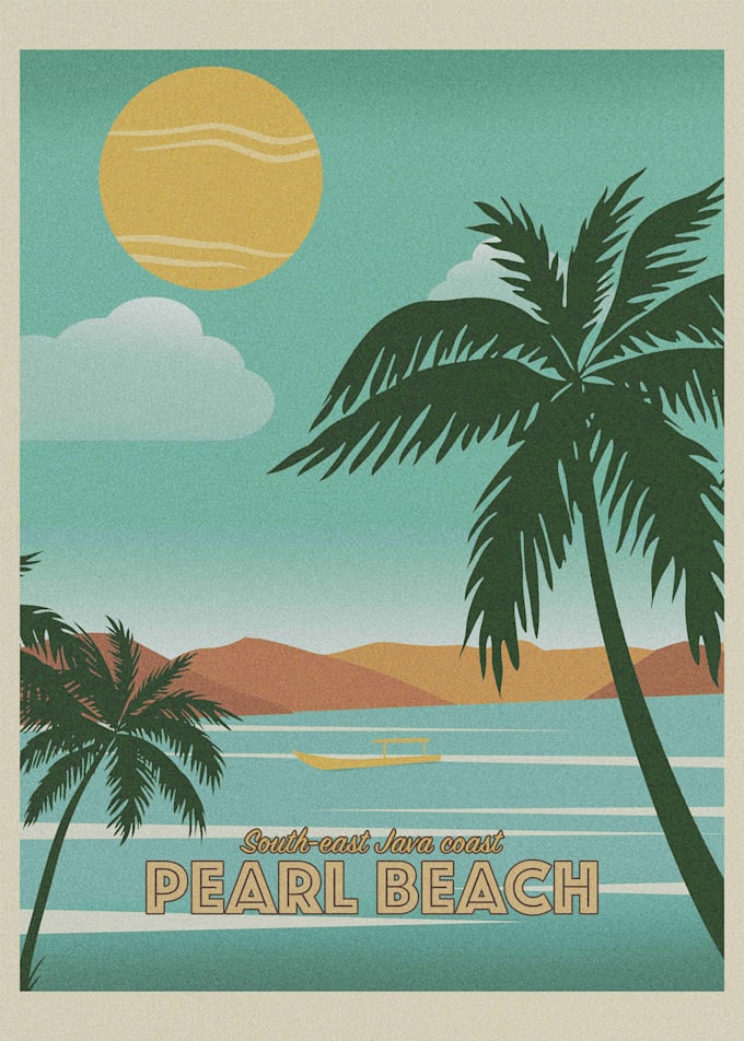create poster with retro minimalism style graphic
