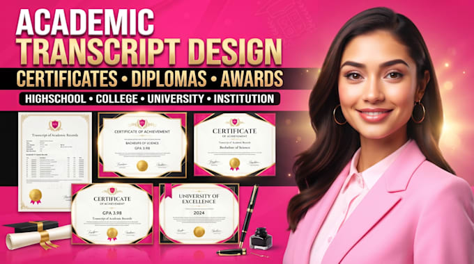 create professional certificate diploma award and college highschool transcript