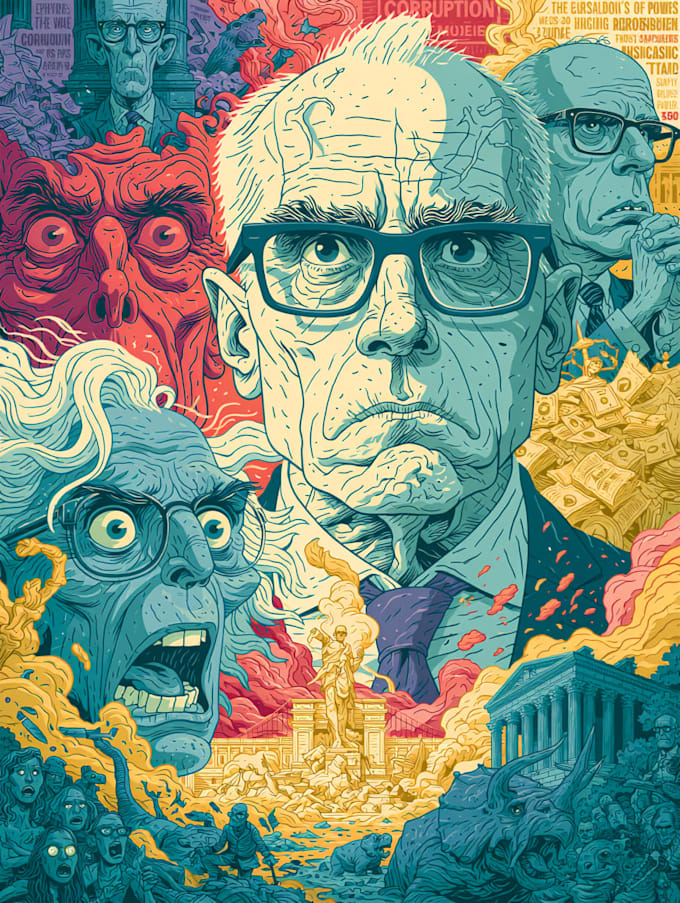 create you political funny cartoon portrait