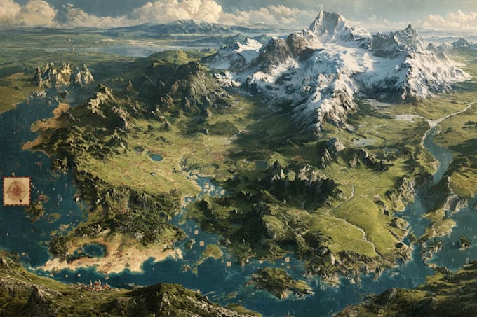 create fantasy map illustration for you