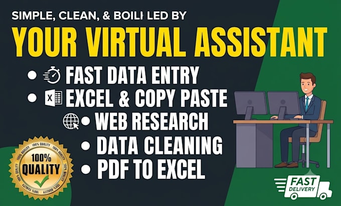 do fastest data entry, excel data cleanup, and web scraping