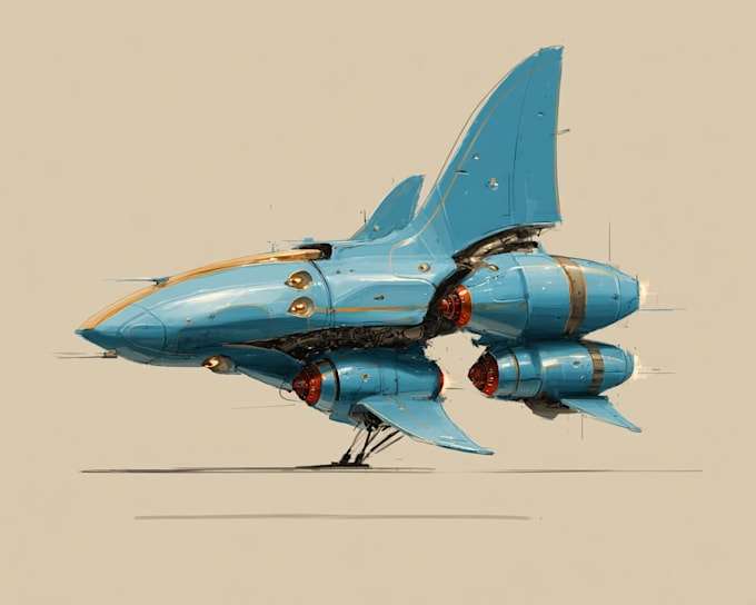 make original sci fi concept art for game or movie