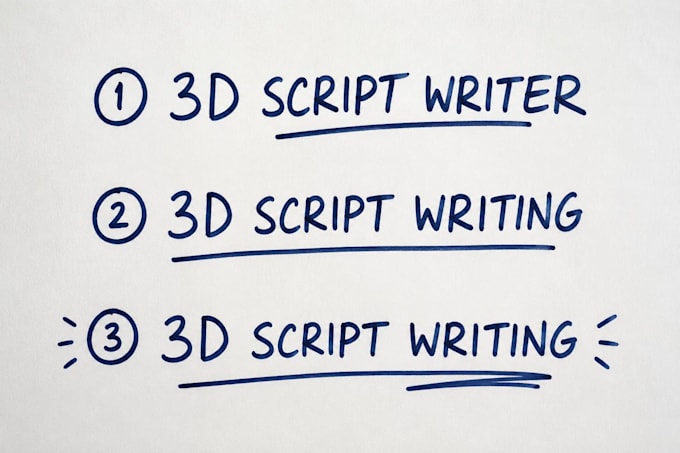 write a realistic and cinematic 3d script for your 3d animation