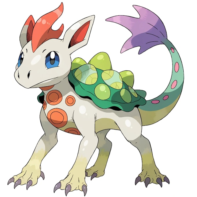 draw custom pokemon anime illustration