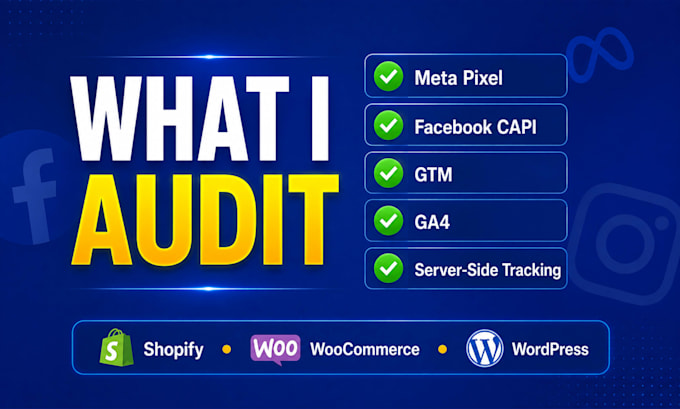 audit meta pixel, facebook conversion API, GTM and ga4