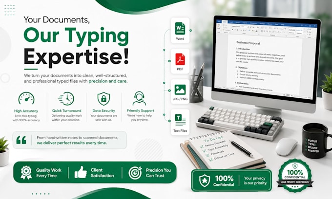 do typing and data entry