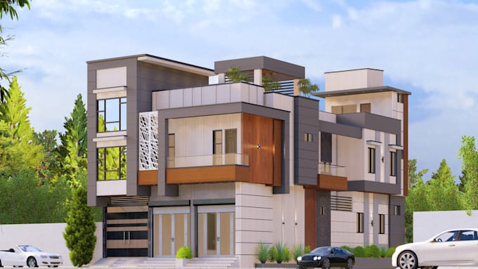 create 3d house design and photorealistic rendering