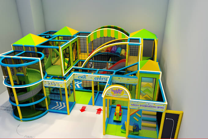 design custom indoor playground in 3d