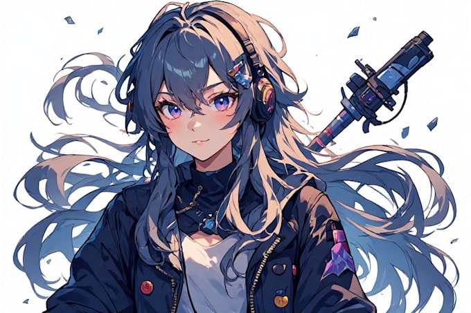 draw live2d anime character for vtuber
