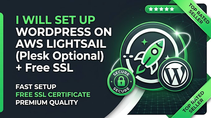 set up wordpress on AWS lightsail, free SSL