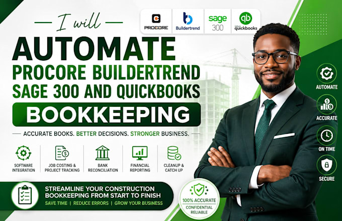 automate procore buildertrend sage 300 and quickbooks bookkeeping