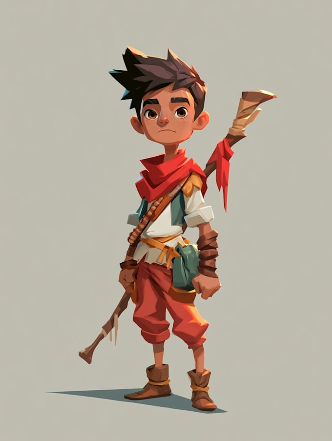 draw 2d game character illustration
