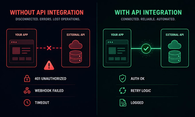 integrate any rest api, whatsapp business api or payment gateway