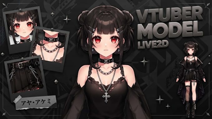 design vtuber character in live2d art for streaming
