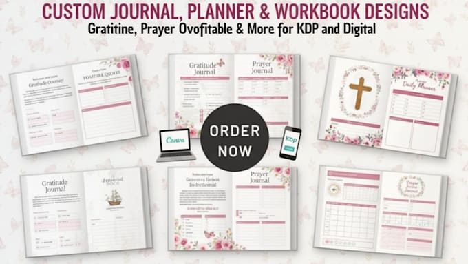 journal design gratitude journal prayer journal devotional journal canva design
