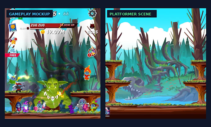 draw 2d game background art
