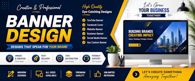 design professional social media banners