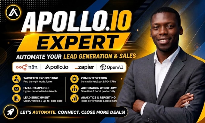 setup apollo io CRM automation n8n zapier ai workflows