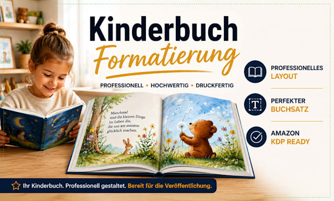 professionelle formatierung layout und buchsatz für kinderbilderbücher