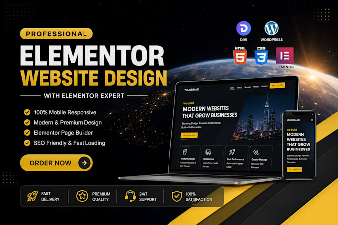 build a professional elementor wordpress website, expert elementor developer