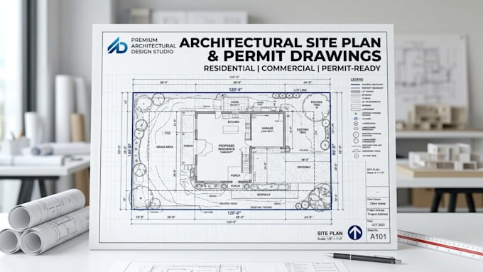 create professional site plan, floor plan and permit drawing