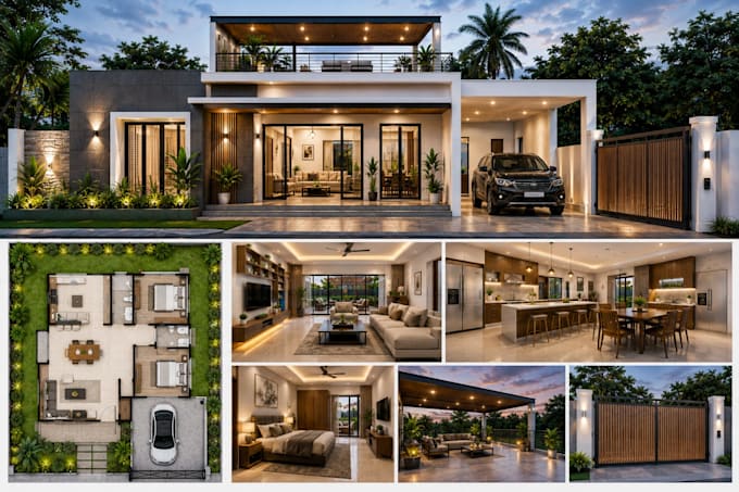 create photorealistic 3d house renders