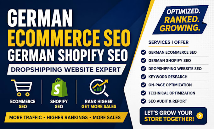 do german ecommerce SEO, german shopify and dropshipping website expert