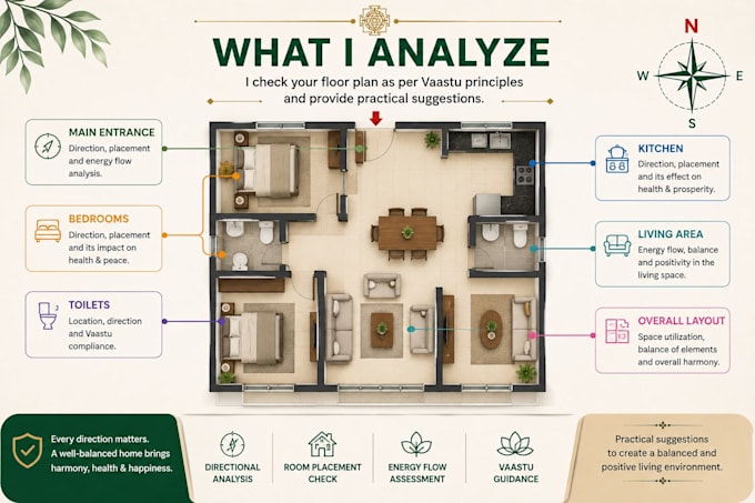 analyze your residential home floor plan as per vaastu