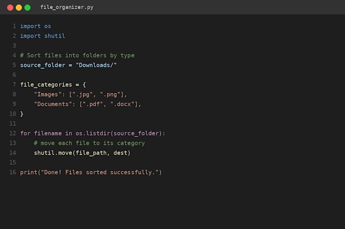 write python scripts for automation and file organization