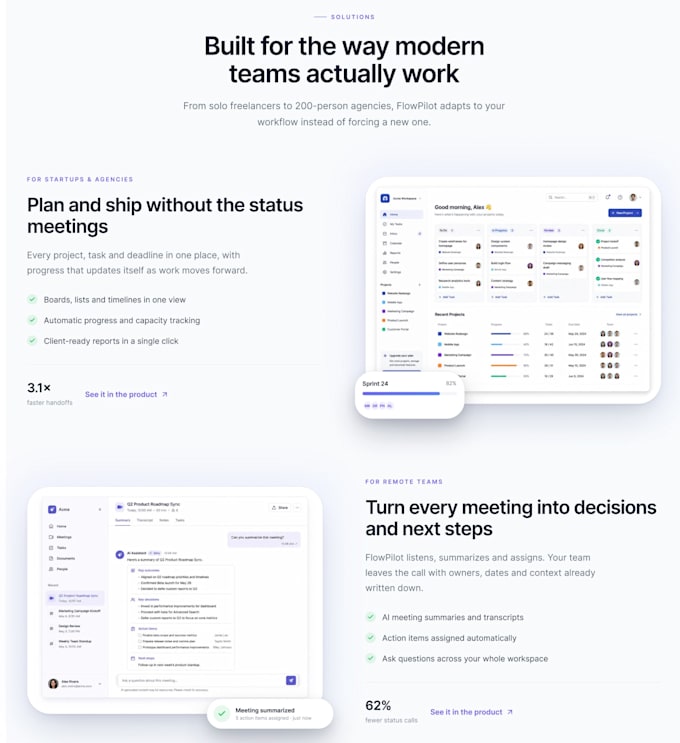 design saas website UI UX in figma