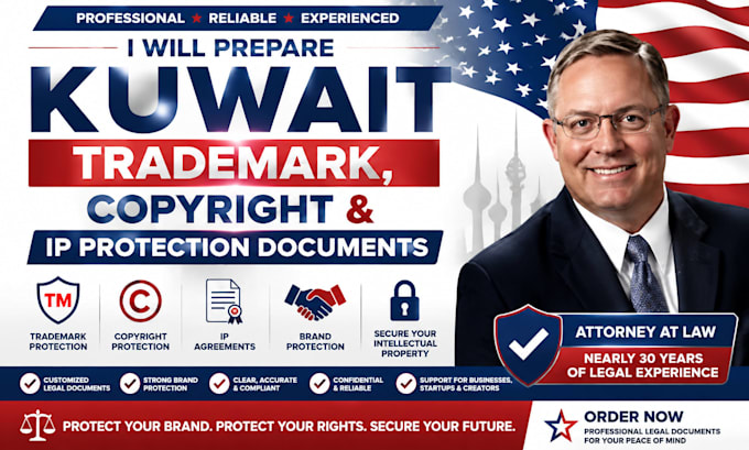 prepare kuwait trademark copyright  IP protection documents