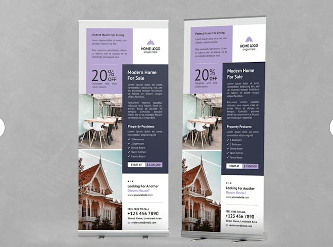 design high compelling roll up banner, retail display
