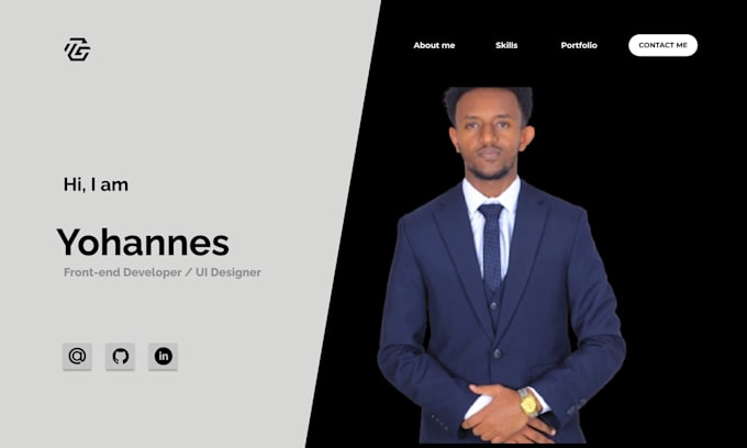 build a modern portfolio website using next js, react js