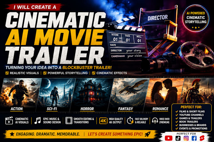create cinematic ai video movie trailer using google flow 3