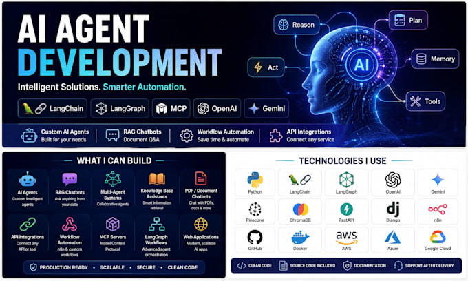 build ai agents using langgraph, langchain, openai, gemini, and mcp