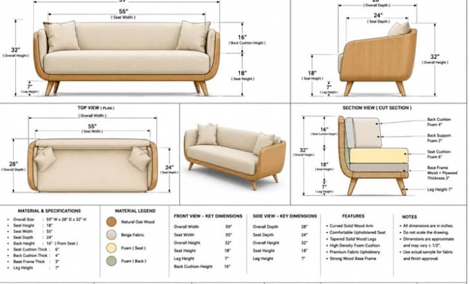 design professional 3d cad furniture, bed, sofa, mattress and chair models