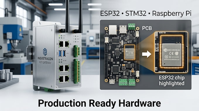 design esp32, stm32, raspberry pi, bluetooth and embedded iot hardware