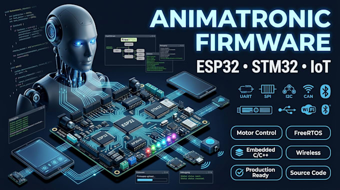 develop firmware for animatronic robots and smart devices