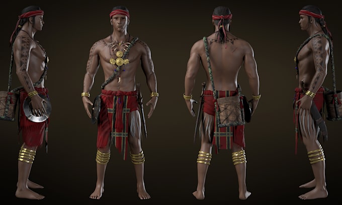 create professional 3d game ready models and textures