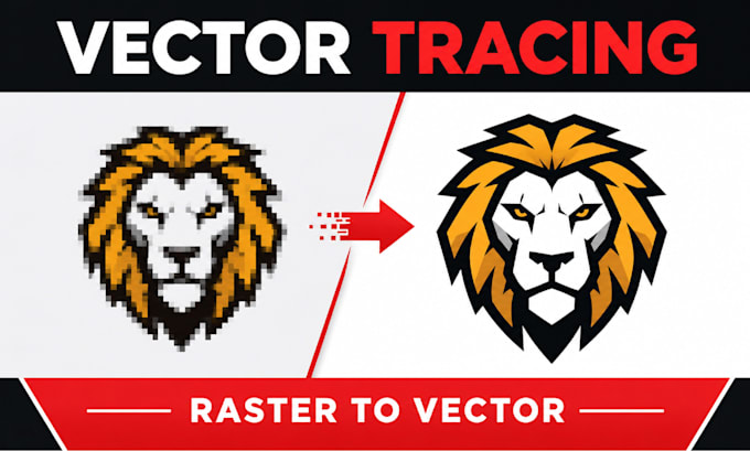 do manual vector tracing, logo to vector, image to vector in illustrator