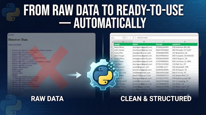 scrape websites and deliver clean data in CSV or json
