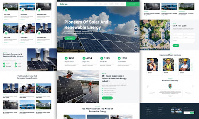 build a solar, hvac, plumbing construction website