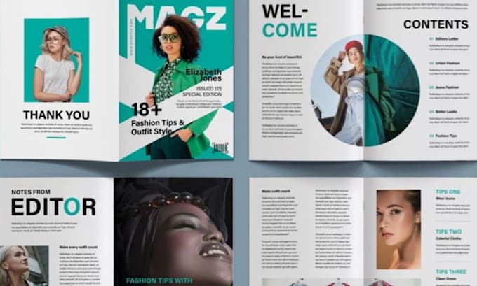 design editable canva ebook, magazine layout, etsy digital planner PDF workbook