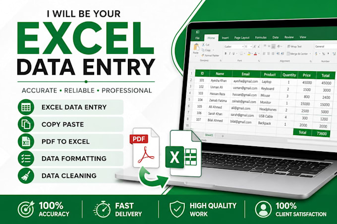 do excel data entry, data typing, copy paste and web research