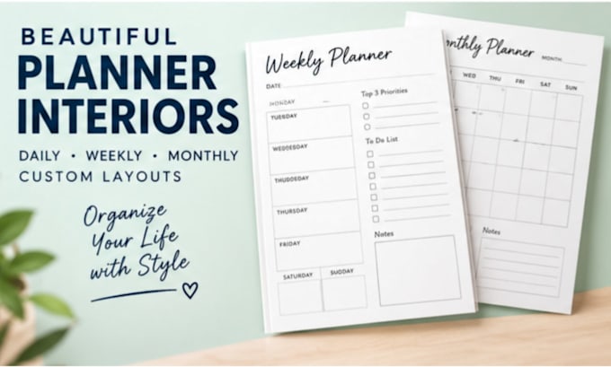 design KDP journals, planners and low content interiors